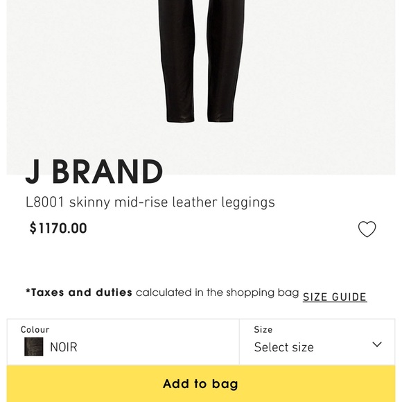 JBrand leather leggings with zipper - Picture 8 of 14